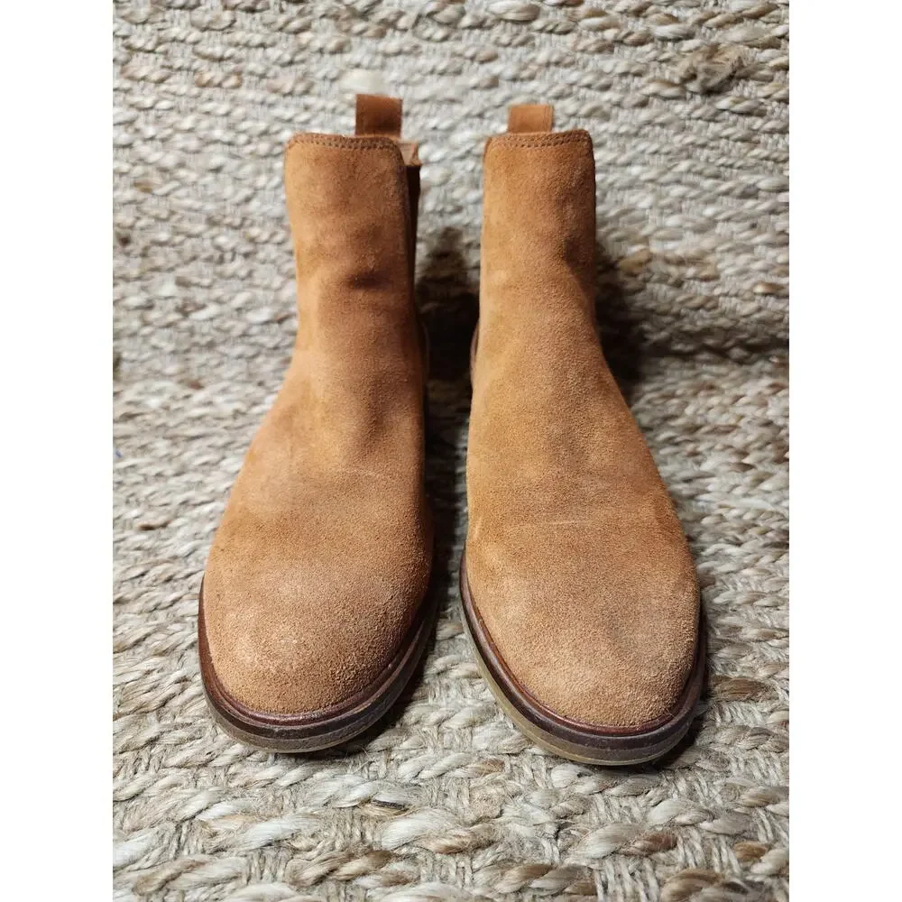 Clarks Clarkdale Arlo Boots Womens 9.5 Brown Suede Western Chelsea Ankle Booties
